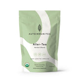 Autoimmuni-Tea envase frontal mostrando diseño orgánico y beneficios