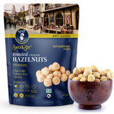 AZNUT paquete frontal de avellanas tostadas sin sal mostrando tamaño 2 lb y cierre resellable