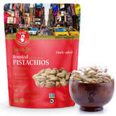 AZNUT bolsa frontal de pistachos Antep con etiqueta premium y peso 2 lb