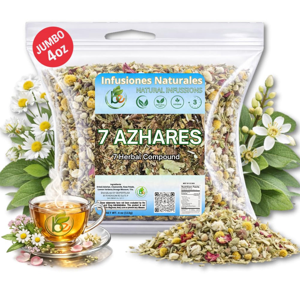 B-Experts paquete frontal mostrando mezcla de azahares y marca beneficios calmantes