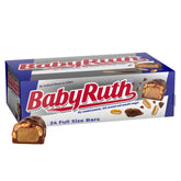 Baby Ruth paquete frontal mostrando 24 barras, conveniencia para eventos