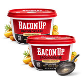 Bacon Up tarrina frontal mostrando envase y conveniencia
