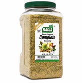 Badia frente del envase grande mostrando marca y uso conveniente