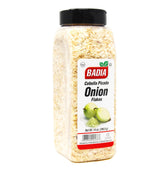 Badia frasco delantero de copos de cebolla, conserva sabor y frescura