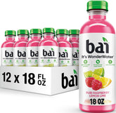 Bai botella frontal Raspberry Lemon Lime mostrando etiqueta y color refrescante