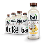 Bai botella frontal mostrando etiqueta y sabor tropical, refresco funcional