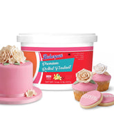 Bakerpan fondant rosa empaque frontal mostrando 1 libra y beneficio práctico