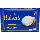 Baker's paquete frontal de copos de coco, visión clara y atractiva