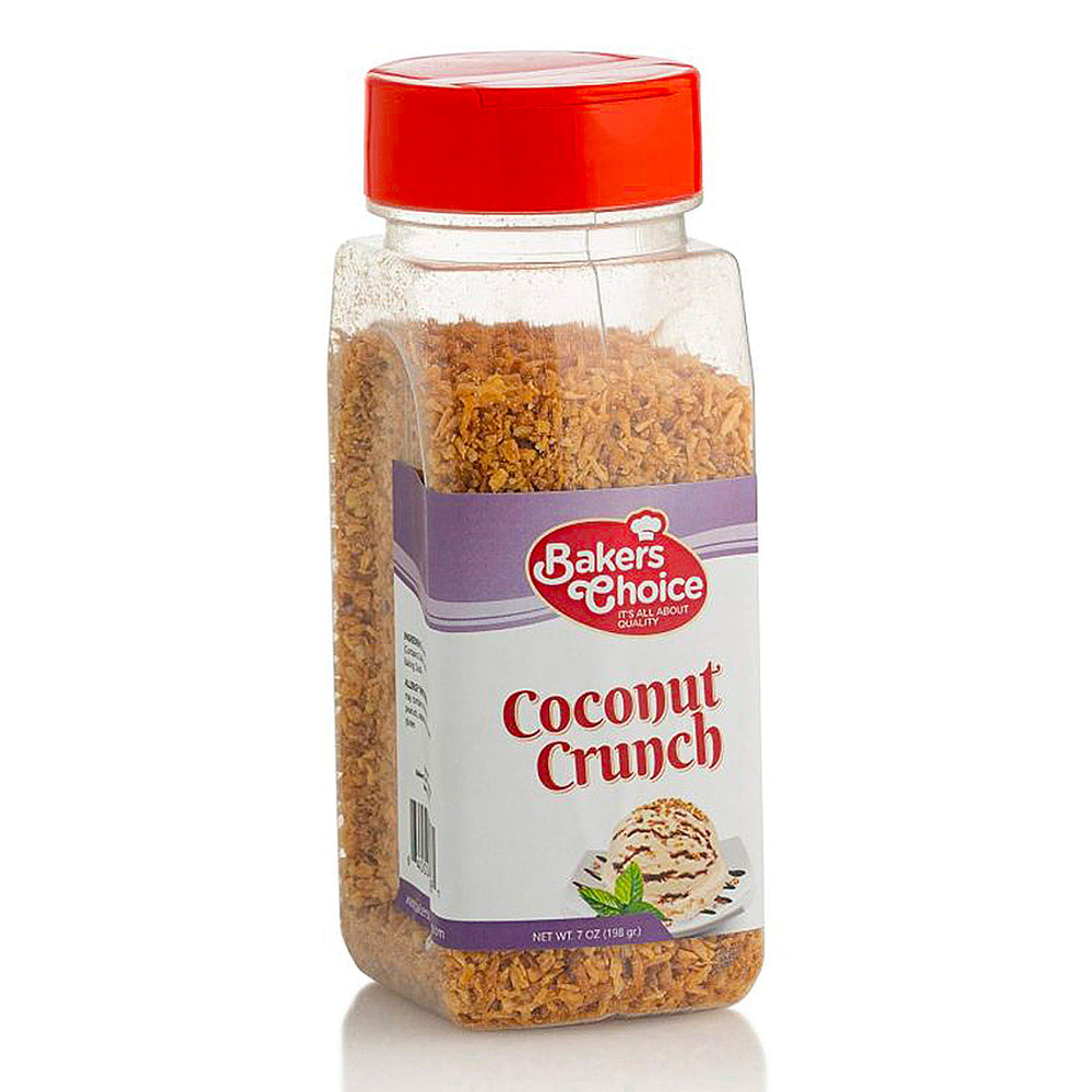 Baker's Choice envase frontal con crocante de coco, ideal para decorar