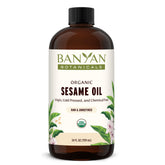 Banyan Botanicals envase frontal mostrando tamaño y certificación orgánica