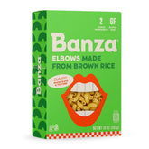 Banza coditos frente del paquete mostrando marca y ventaja sin gluten