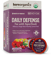 BareOrganics vista frontal del envase con beneficios visibles
