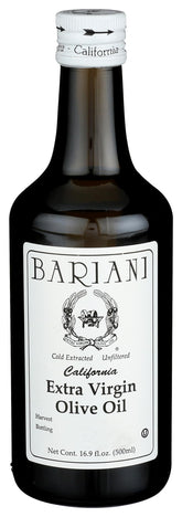 Bariani botella frontal 500 ml mostrando envase y origen orgánico