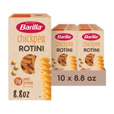 Barilla rotini frente del empaque mostrando la marca y conveniencia