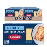 Barilla láminas frente del paquete mostrando sin gluten y Non-GMO