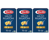 Barilla Mezzi Rigatoni empaque frontal con información clara