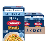 Barilla penne sin gluten empaque frontal con información clara y beneficios