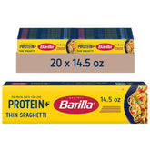 Barilla Protein+ frente del empaque mostrando caja y tamaño