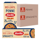 Barilla paquete frente mostrando diseño y beneficios nutricionales
