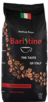 Baristino frente del paquete mostrando la bolsa y etiqueta con aroma intenso