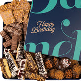 Barnett’s caja de cumpleaños por delante mostrando presentación premium y listón