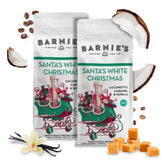 BARNIE'S empaquetado frontal que muestra mezcla descafeinada y aroma festivo