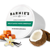 BARNIE'S COFFEE TEA CO. frontal del envase mostrando diseño festivo y beneficios