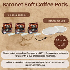 Baronet Coffee bolsas selladas abiertas conservando aroma tras el tueste
