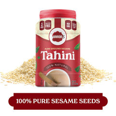 Baron's textura cremosa de tahini resaltando mezcla suave