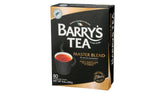 Barry's Tea caja frontal mostrando 80 sobres y ventaja de suministro prolongado