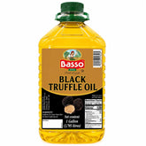 Basso frasco frontal con trufa negra mostrando envase profesional y aroma