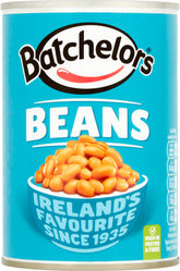 Batchelors pack frontal con 12 latas mostrando marca y tamaño práctico