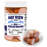 Bay View frente del paquete mostrando 8oz y sin gluten, atractivo visual