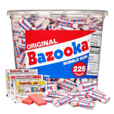 Bazooka bote frontal mostrando 225 chicles y fácil acceso para compartir