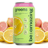 BE AMAZING lata frontal Pink Lemonade mostrando diseño y conveniencia