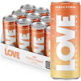 Be Love lata Peach Power vista frontal mostrando diseño y beneficio energético