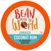 BEAN AROUND THE WORLD paquete Coconut Rum frente mostrando diseño y cantidad