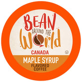 BEAN AROUND THE WORLD frente del paquete 40 cápsulas que muestra el sabor maple y conveniencia