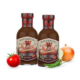 Old Florida Sauce Co. botella frente muestra diseño y utilidad