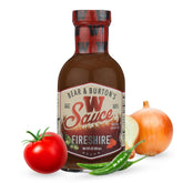 Old Florida Sauce Co. Bear and Burton's Fireshire vista frontal y presentación