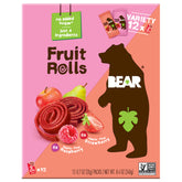 BEAR empaque frontal con rollos fresa y frambuesa mostrando variedad y conveniencia
