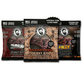 Bearded Butcher Blend pack frontal mostrando los tres sabores y beneficio de porciones listas