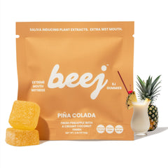 BEEJ empaque frontal Piña Colada mostrando diseño y cantidad 3 pack beneficioso
