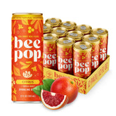 BeePop lata frente citrus mostrando diseño y atractivo refrescante