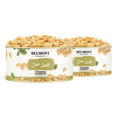 Belmont Peanuts frente del envase mostrando el tamaño del pack y conservación