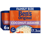 BEN'S ORIGINAL frente del empaque mostrando pack de seis pouches, conveniencia inmediata
