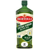 Bertolli botella frontal mostrando diseño y volumen práctico