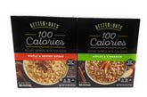 Better Oats frente del empaque mostrando ambos sabores y conveniencia