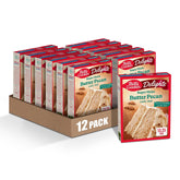 betty crocker caja frontal mostrando mezcla butter pecan y beneficios de conveniencia