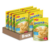 Betty Crocker frontal de caja mostrando el producto y conveniencia